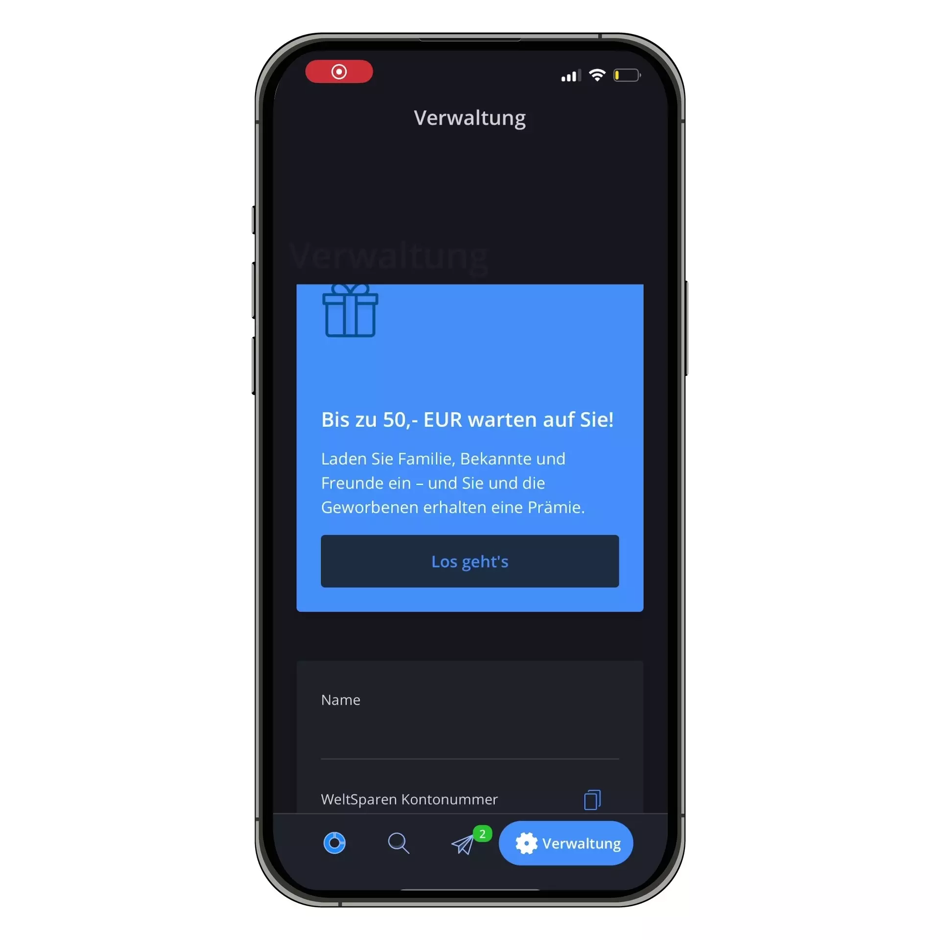 Animation der Raisin-App, die den Ablauf eines Freistellungsauftrags zeigt.