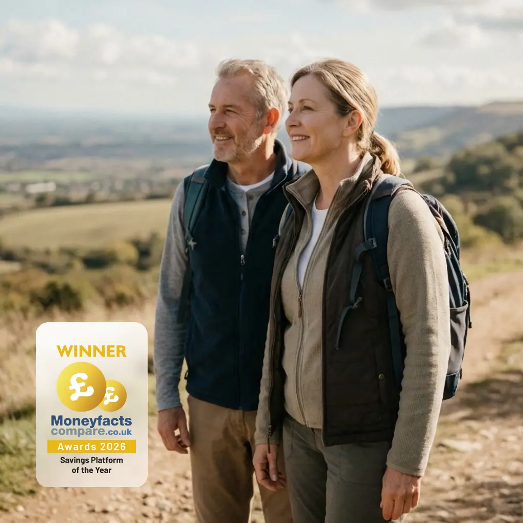 Couple looking forward