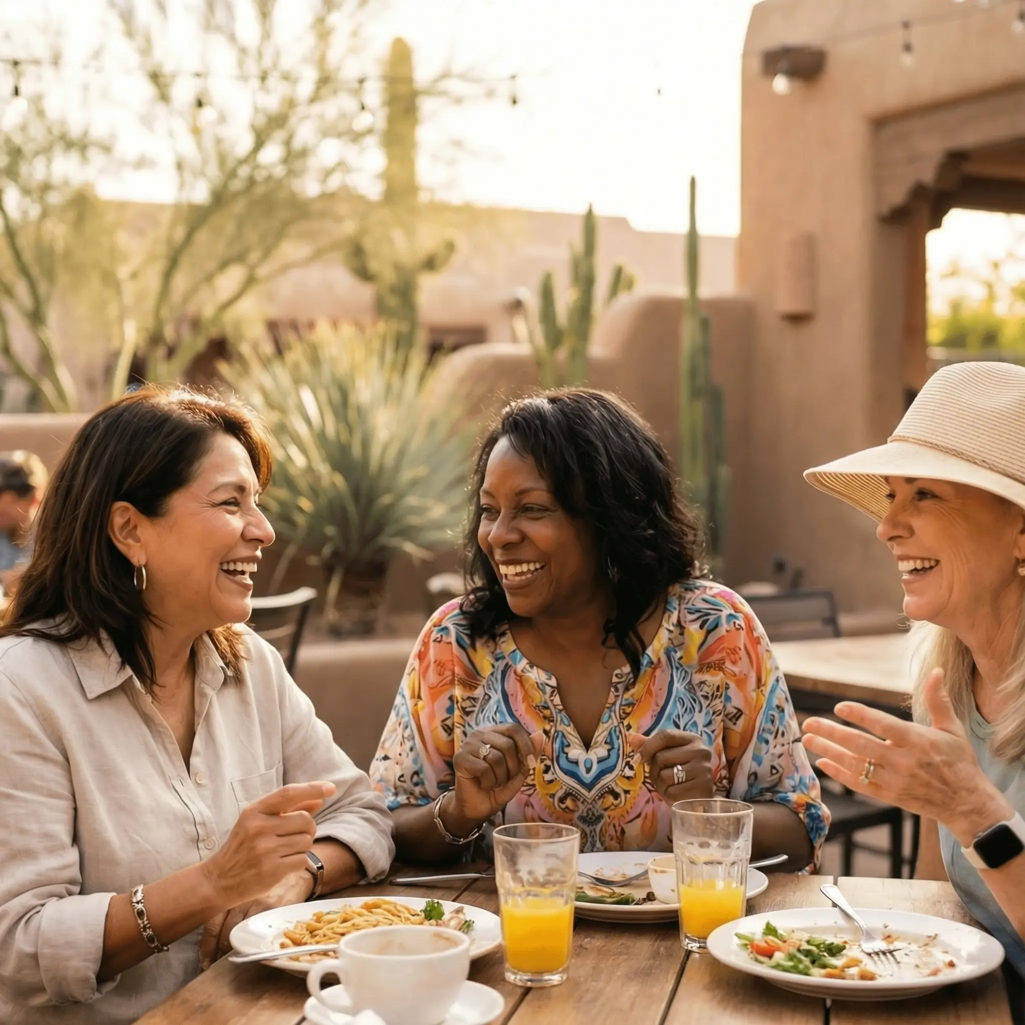 About-Adda-Bank.png Three women sitting outside eating brunch