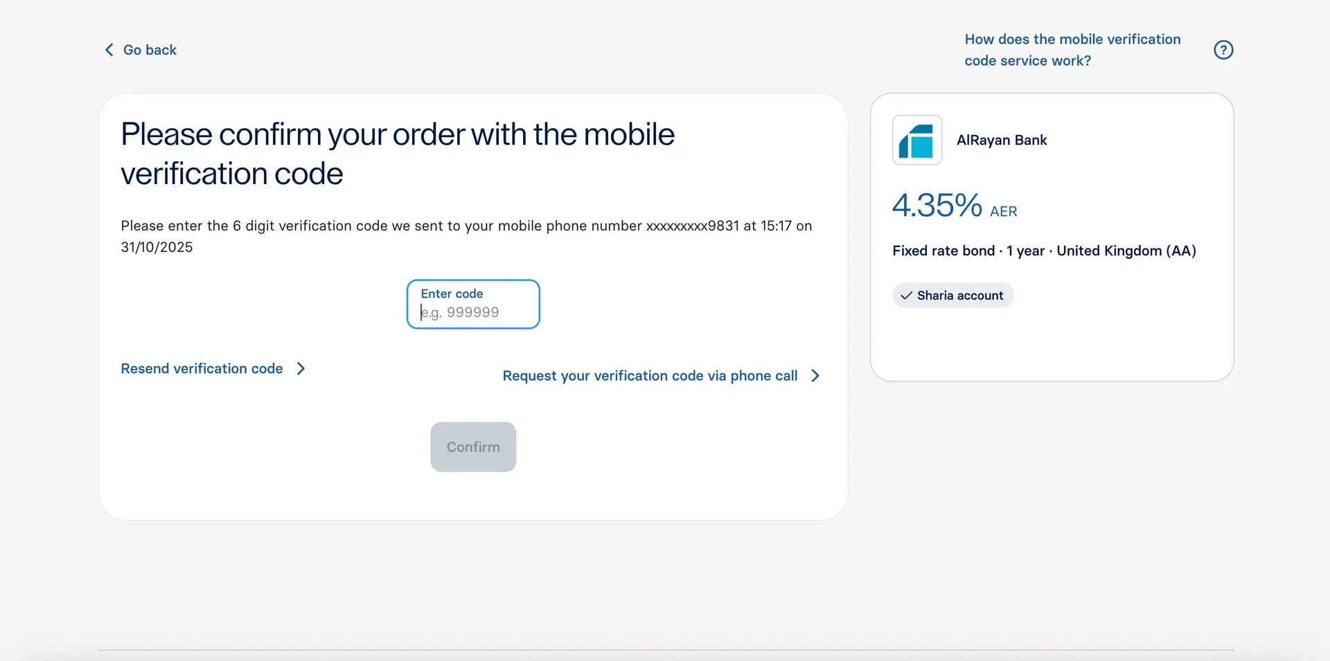 raisin_uk_mobile_verification_code.png A screenshot of the mobile verification screen from Raisin UK