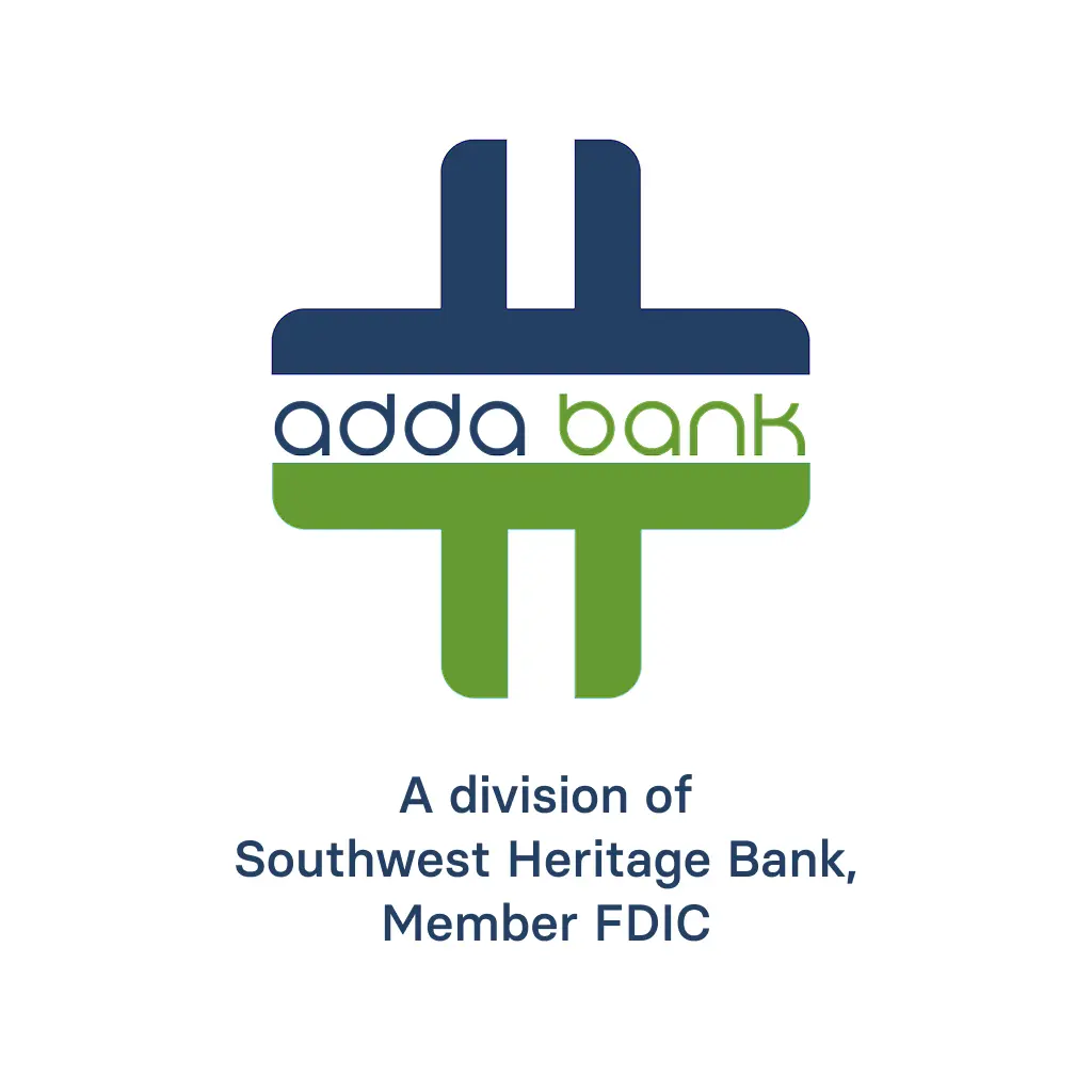 Adda Bank, a division of Southwest Heritage Bank, Member FDIC logo