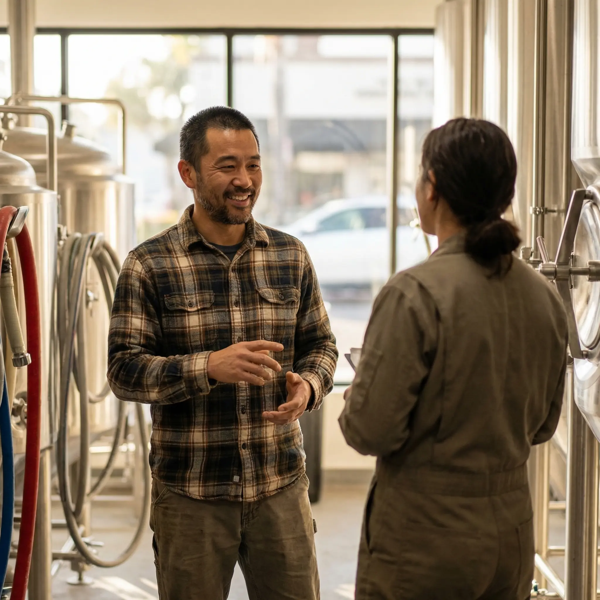 About-Endeavor-Bank.png Two people talking inside a local business
