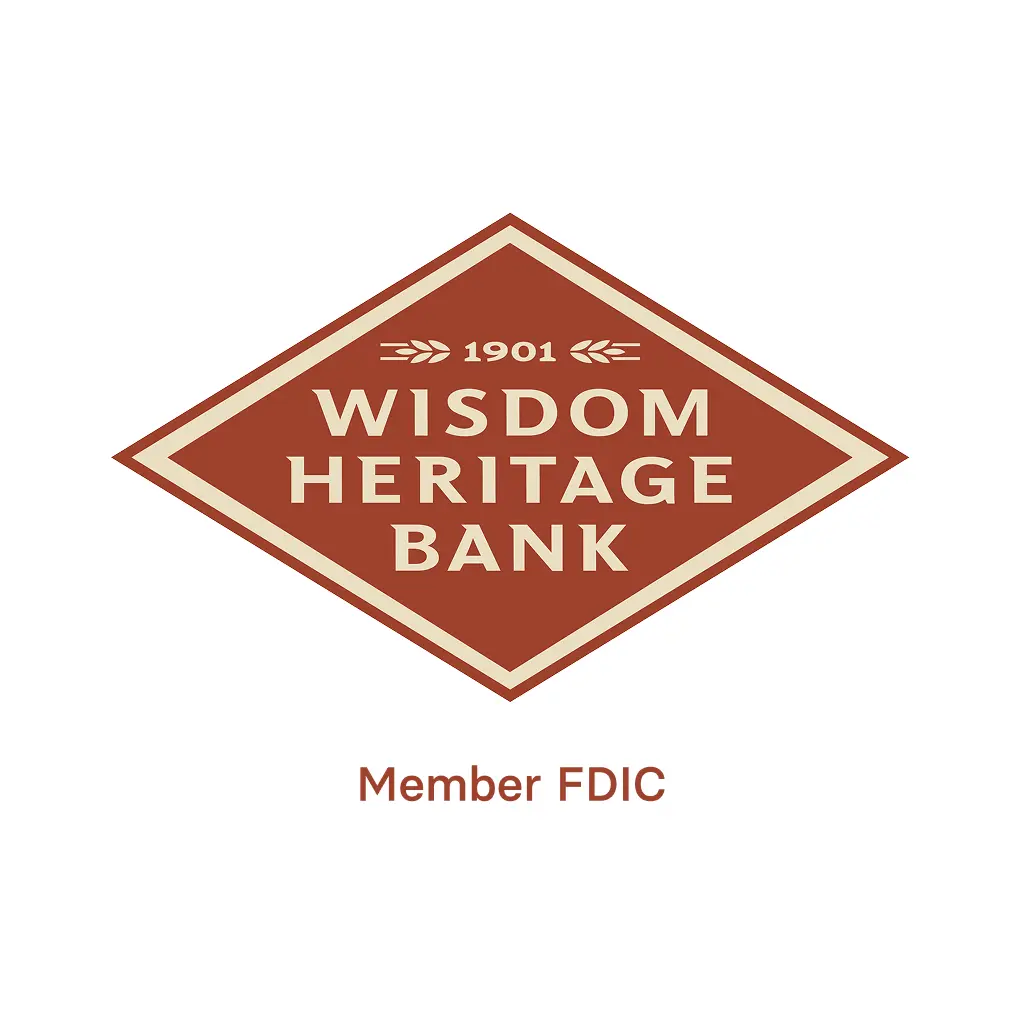 Wisdom Heritage Bank, Member FDIC logo