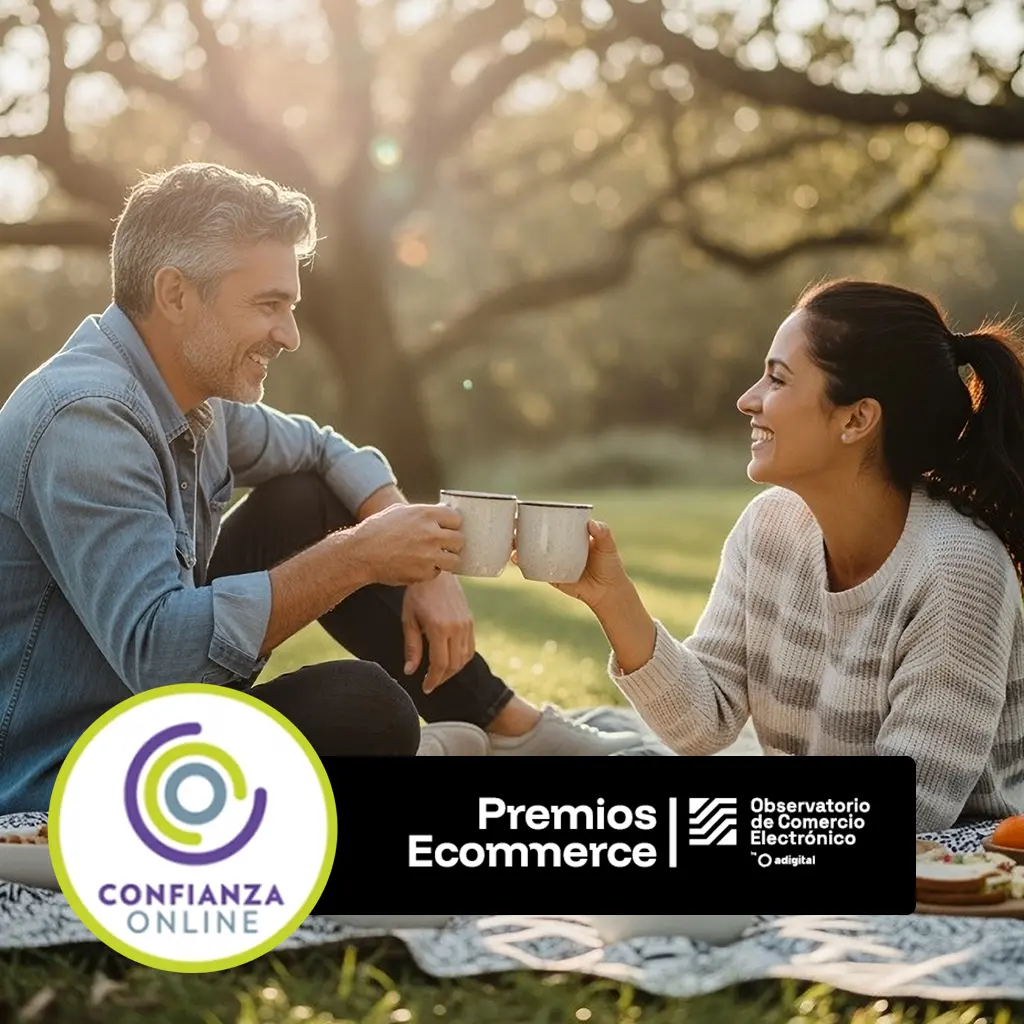 Pareja feliz en el parque