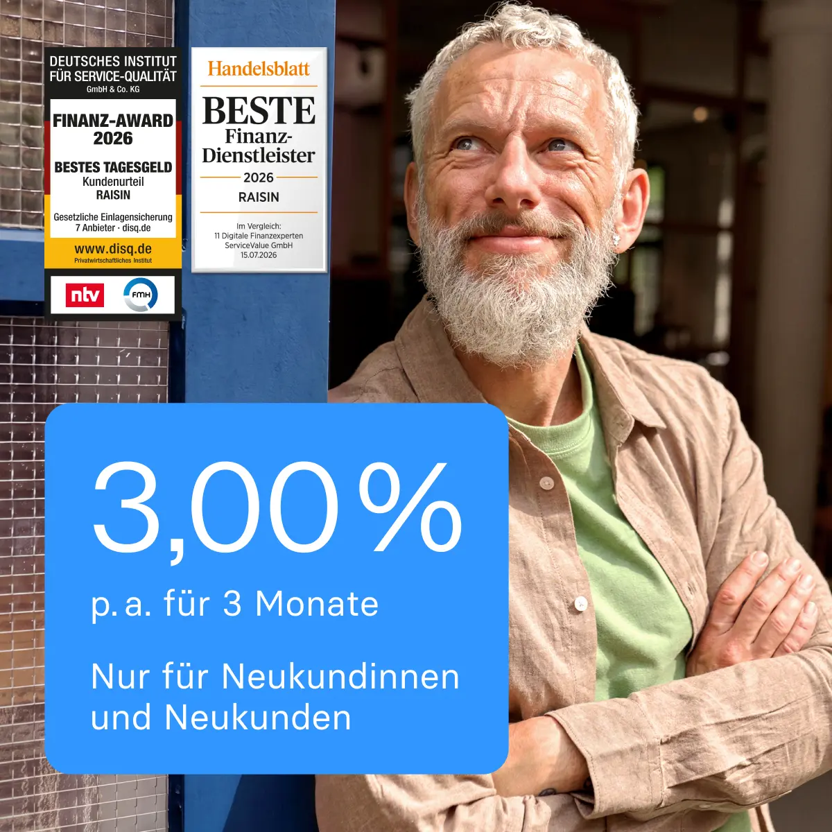 Raisin DE StartZins 3,00 Finanzaward Raisin DE Startzins 3,00 %
