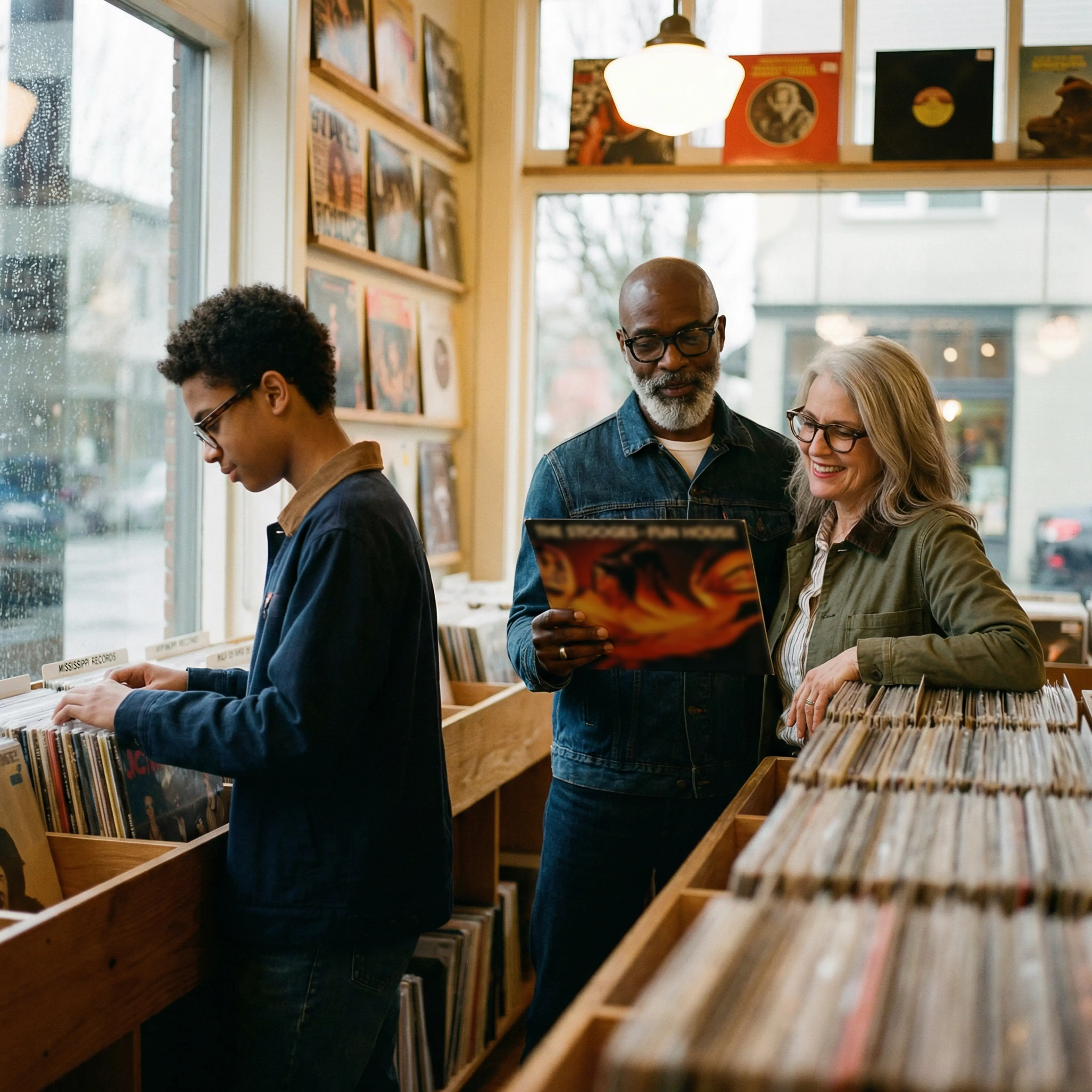 About-AVB-Bank.png A multi-generational family browsing vinyl records together in a bright, modern local record store.