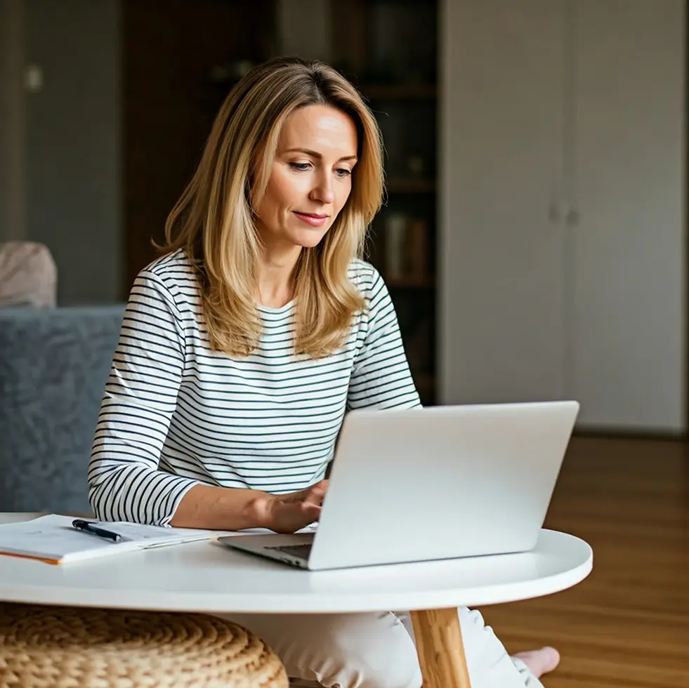 Raisin DE-Hero Frau mit Laptop Frau mit Laptop.